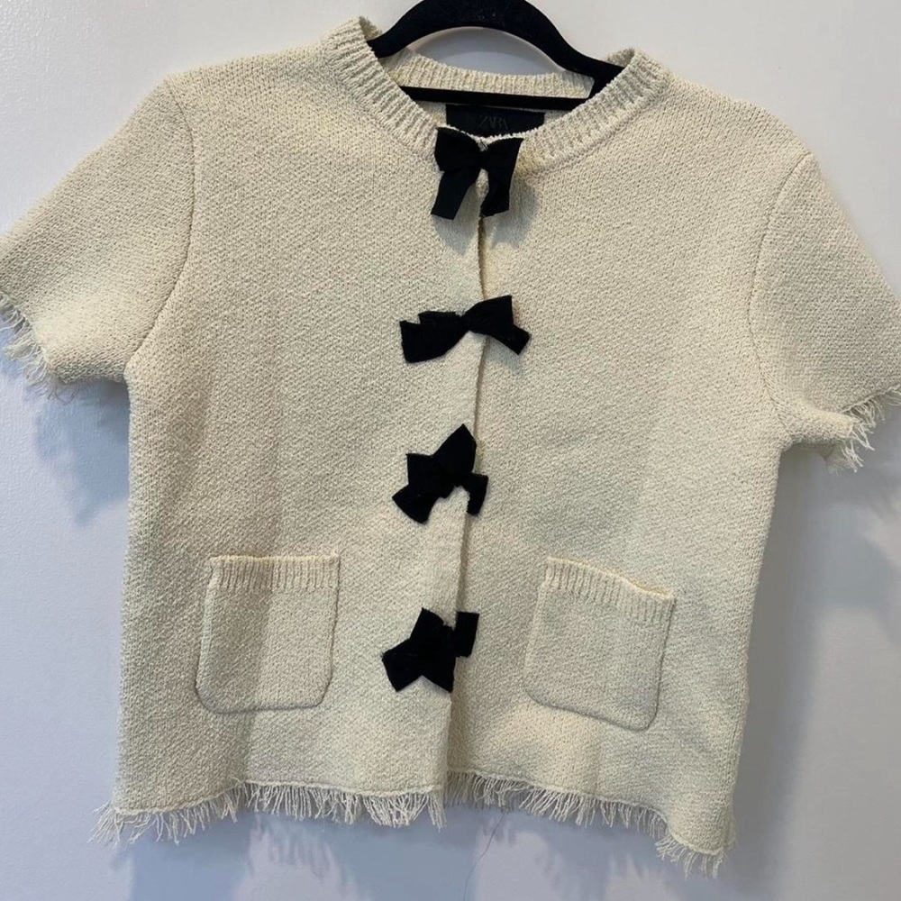 Zara Bows Knit Cardigan